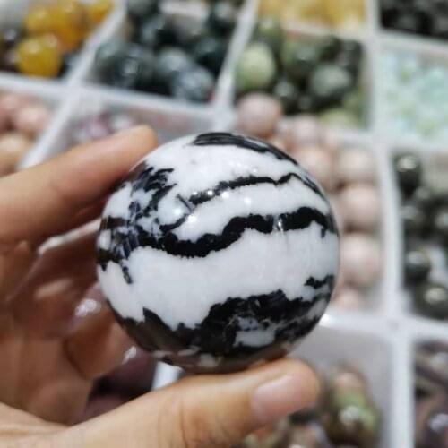 50~60mm Natural zebra jasper Sphere Crystal Ball for Decorative