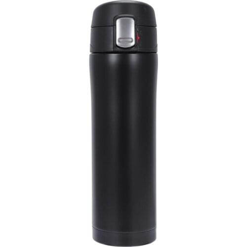500ML Travel Mug Tea Coffee Water Vacuum Cup Thermos Bottle Stainless Steel Black