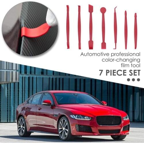 7/14pcs Vinyl Wrap Car Magnetic Edge Stick Squeegee Scraper Set Plastic Car Carbon Sticker Wrapping Window Tint Tool Kit Wrapper