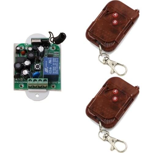 AC85V~250V 1CH 1Channel RF Wireless Remote Control Switch Radio Remote Switch Receiver Transmitter Learning Code 315/433Mhz