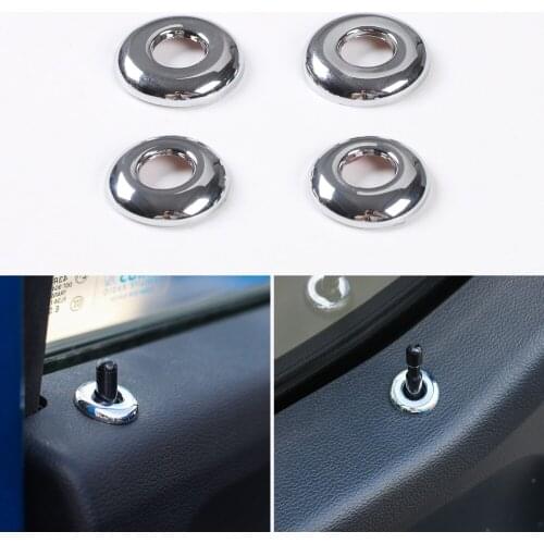 HANGUP Chrome ABS Car Interior Door Lock Pin Knob Decoration Cover Trim Stickers For Ford F150 2015 Up Car Styling