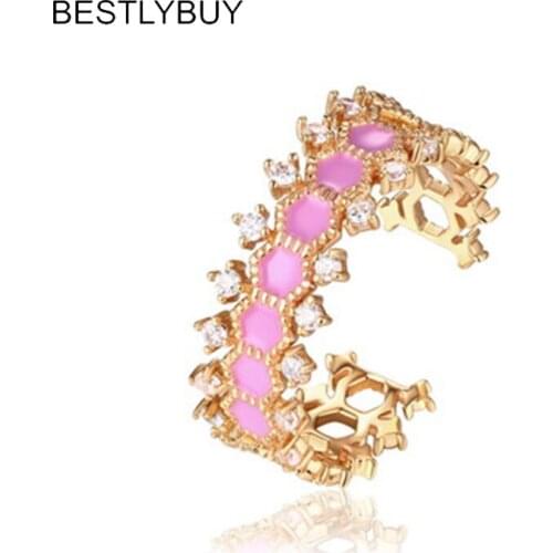 BESTLYBUY 2018 Original Japanese Style Light Luxury Natural Stone 925 Silver Ring Tail Ring Wedding Ring Jewelry