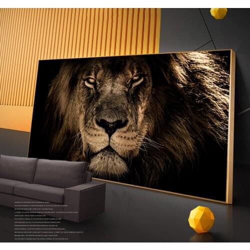 Large African Lion Head Wall Art Canvas Posters And Prints Animals Art Canvas Paintings on the Wall Pictures Home Decor Cuadros