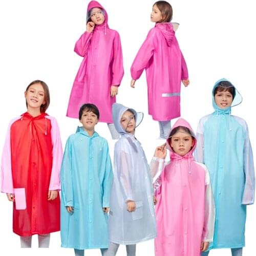 Childrens Raincoats Wholesale Custom Poncho Raincoats for Boys and Girls School Students Extended Reflective Raincoats