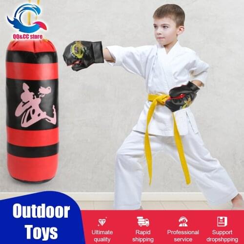 Childrens Boxing Set with Glove Punching Bag Toys for Children Outdoor Boxing set Games child kids sport bargains