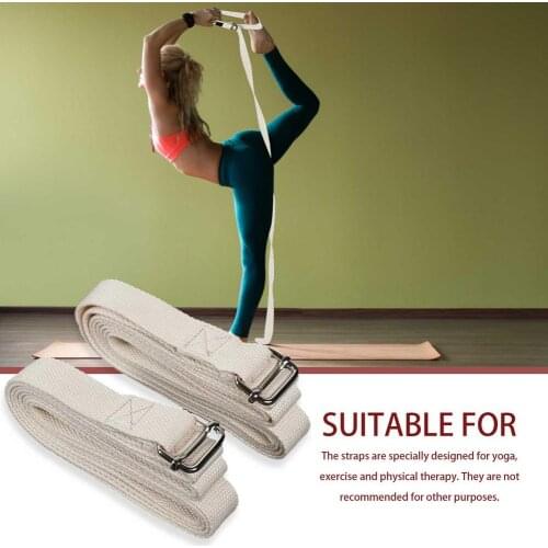 Yoga Strap Cotton For Daily Stretching Adjustable Yoga Belt Buckle Stretch Band Yoga Aid Band Stretching Rope For Fitness