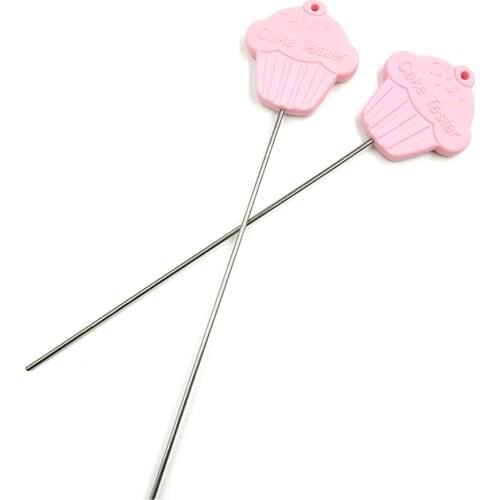 2pcs Cake Tester Needles Stainless Steel Reusable Cake Testing Needles Practical Cake Tester Skewer Needles for Kitchen