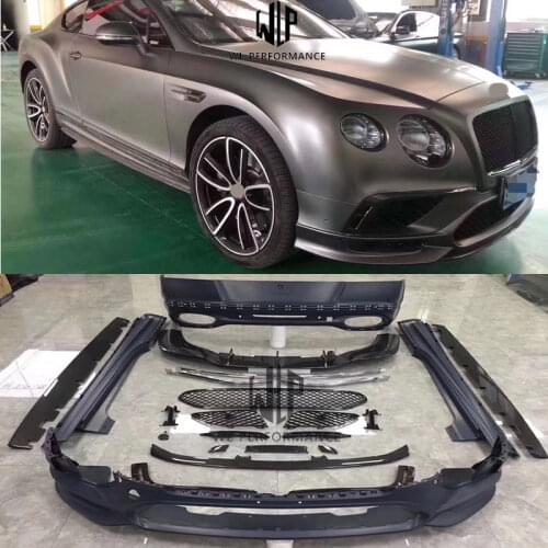 PP/CF Car body kit Front bumper lip Rear bumper lip Side skirts grille For Bentley Continental GT Supersport Car styling 14-18