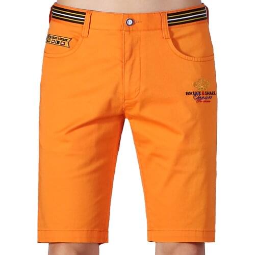 Bruce &Shark 2020 New Summer Men Shorts Casual Male Hot Sale Fast shipping Shorts Knee Length Stretch Cotton Short Pants Homme