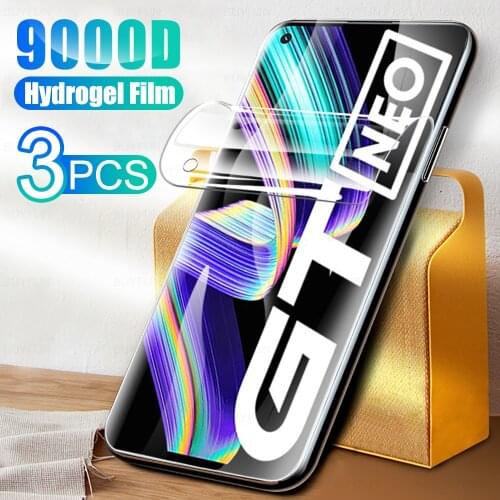 3Pcs Full Cover Soft Hydrogel Film For OPPO Realme GT Neo Screen Protection For OPPO RealmeGTNeo GTNeo Protector Film Not Glass