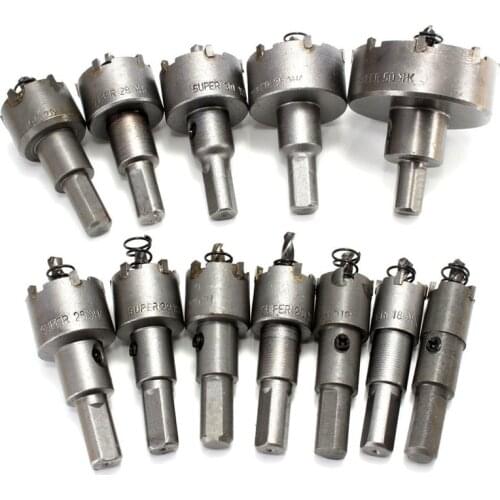12pcs 15mm-50mm Hole Saw Cutter Kit Drill Bit Set For Woodworking Tool