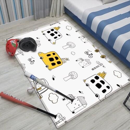 Tapis De Chambr Non-Slip Rectangle Cartoon Carpet Bedroom Living Room Decor Carpet Simple and Cute AnimalPattern Flannel Carpet