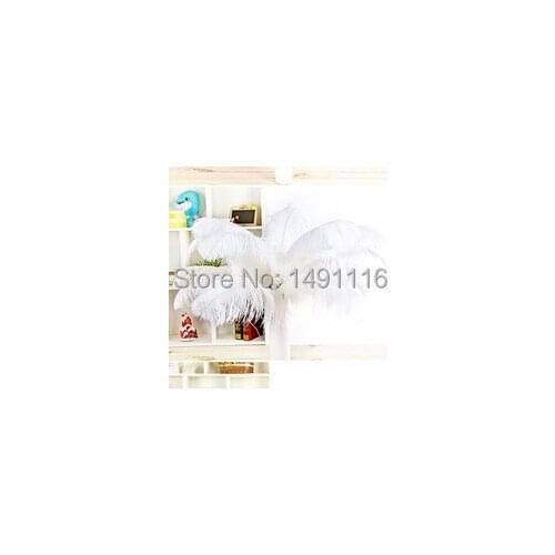 Wholesale 10 pcs/ lot high quality White ostrich feathers 18-20inches / 45-50cm DIY jewelry decoration / wedding celebration