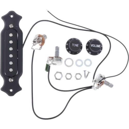 Pre-wired Sound Hole Guitar Pickup with Volume&Tone Pot Jack for ST Electric Guitar