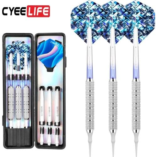 CyeeLife 3PCS/set Professional Darts Soft Tip Darts Set 14/16/18Grams Plastic Tips Electronic Dartboard For Indoor Dartboard Gam