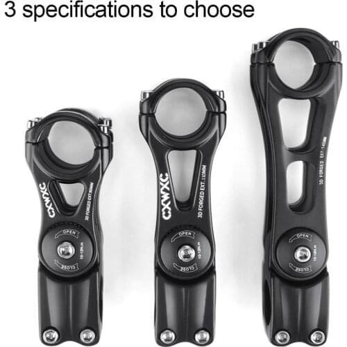Aluminum Alloy Bike Handlebar Stem Adjustable Angle Bicycle MTB Fork Stem 3 Specifications Bike Handlebar Stem