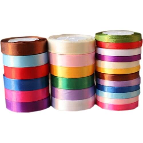 Silk Satin Ribbon Wedding Decorative Gift Wrap Accessories DIY Handmade Materials 22M/LOT