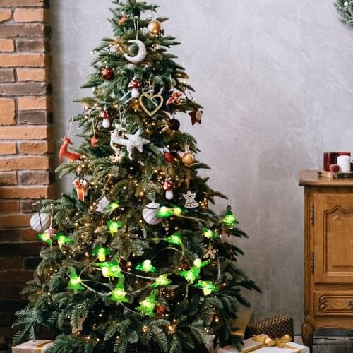 2M Lovely Santa Claus Snowman LED String Lights Waterproof Christmas Tree Holiday New Year Party Decoration Garland Decor Light