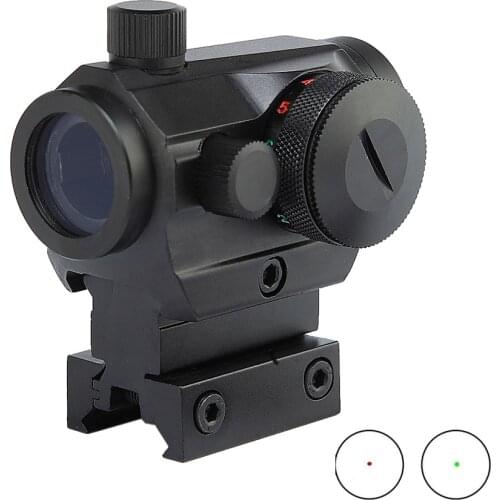 Tactical Hunting Red Green Dot Reflex Sight Scopes With High/Low Dual Profile Rail Mount Airsoft Air Guns Rifle Red Dot Scopes