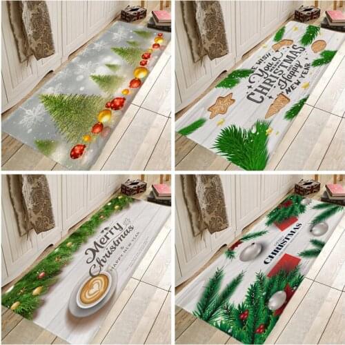 Creative 3D Printing Christmas Mat Hallway Carpets and Rugs for Bedroom Living Room Carpet Kitchen Bathroom Anti-Slip Floor Mats