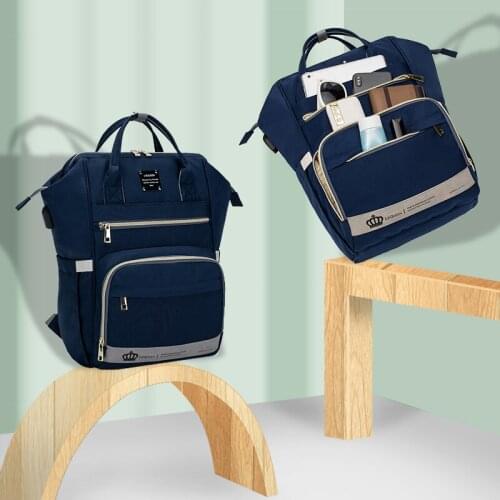 Multi-Function Large-Capacity Stroller Pack Women Handbag With Charging Pad USB Design Diaper Bag Portable Waterproof Baby Bag