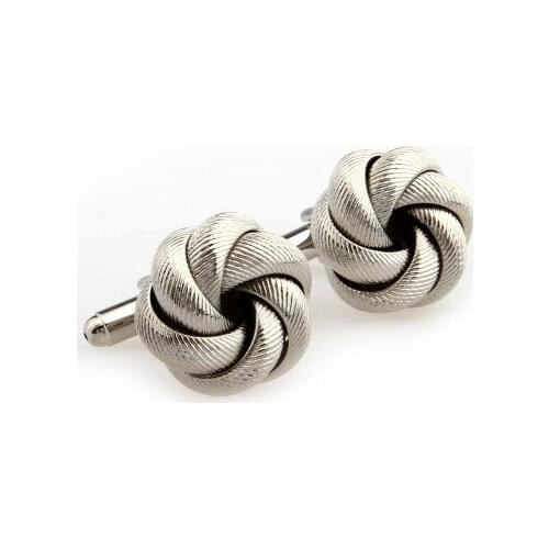 3 Colors TZG05579 Metal Knots Cufflink Cuff Link 15 Pairs Wholesale Free Shipping