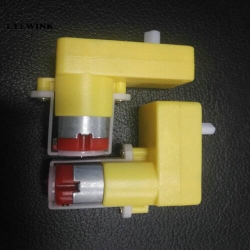 2Pcs Single shaft 6V Bend of Uniaxial Gear TT Motor / Deceleration Motor / Gearbox / DC Geared Motor for Robot Car Toy 1:48