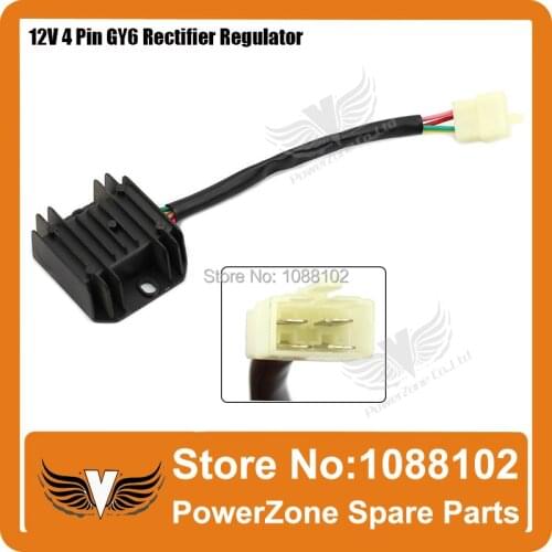 12V 4 Wires Cables Voltage Regulator Rectifier Fit GY6 50cc 125cc 150cc Bike Moped Scooter Motorcycle Free Shipping