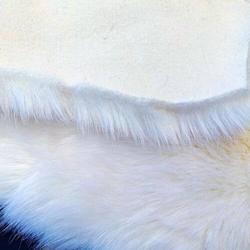 180CM*10CM Long Pile 3cm High Density White Imitation Fox Fur Plush Faux Fur Fabric DIY Shoes Coat Collar Vest Pillow Toy