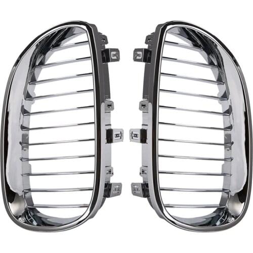 2Pcs Left Right Kidney Double Slat Grille 51712155446 51137065061 51137065062 For-BMW 5 Series E60 E61 03-09 Accessories