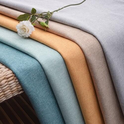 220/148*100cm Thick High-grade Coarse Linen Cotton Linen Fabric Solid Color Wear-resisting Coarse Cloth DIY Sofa Curtain Fabric