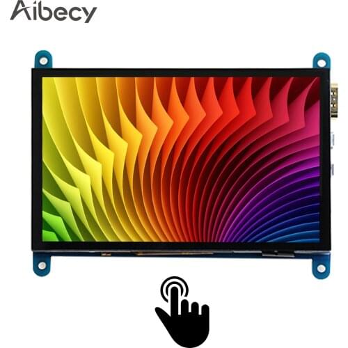 5 Inch HD Capacitive Touchscreen Display 800*480 Small Portable Monitor with USB HD Interface for Raspberry Pi Educational Tool