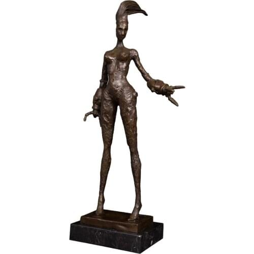 Abstract Anime Character Statue Bronze Modern Art Crafts Sculpture Figurine Gallery Decoration