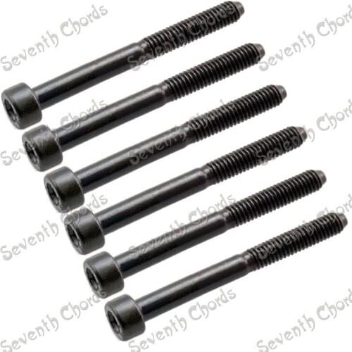 6 Pcs Tremolo Bridge Saddle Lock String Hexagon Screw/Clamp String Hex Screw Bolt For Electric Guitar M4*44MM