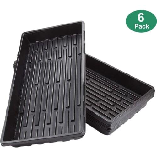 6 Packs Plastic Growing Trays Seed Seedling Starter for Greenhouse Hydroponics Plant Germination Plant Flower Pots Nursery Grow