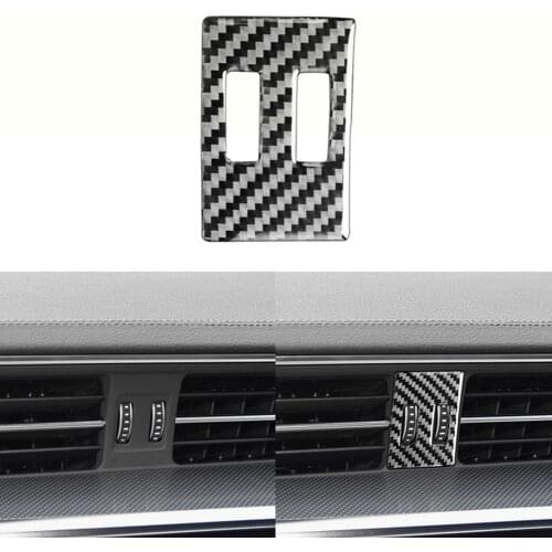 Car Interior Accessories for Audi A6L A7 2019 LHD A/C Outlet Knob Panel Trim Carbon Fiber Trim Styling Decoration