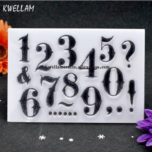 Number Scrapbook DIY photo cards account rubber stamp clear stamp transparent stamp 11x16cm 7082204