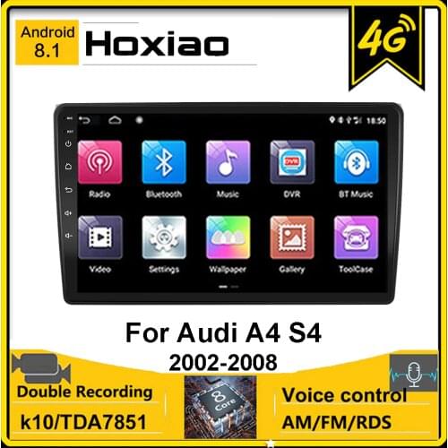 Android 8.1 Car GPS Radio For Audi A4 2 3 B6 B7 2000 - 2009 S4 2002 - 2008 RS4 2005 - 2009 No dvd Stereo Player AM RDS Carplay