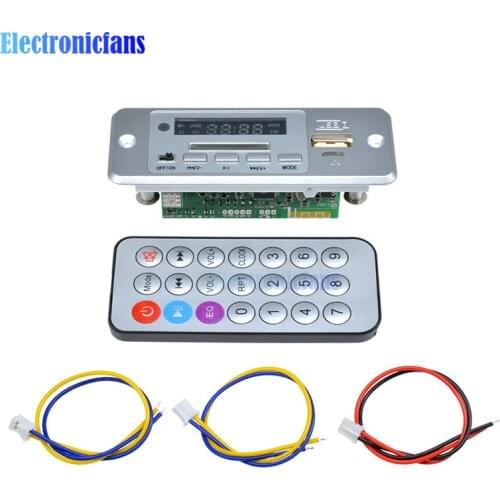 5V Mini Car MP3 Decoder Board Bluetooth Call Decoding Module MP3 WAV U-Disk TF Card USB With 2*3W Amplifier Remote Controller