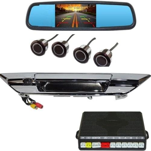 4.3" LCD car REAR PARKING SENSOR VEDIO 4 Sensor Reversing Radar Detector Parking Assistance Alarm System FOR hilux vigo revo 15