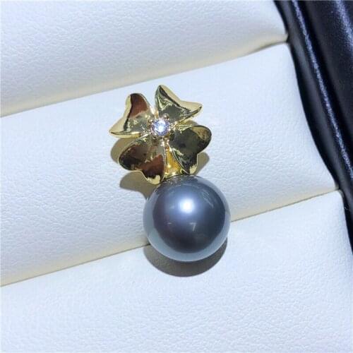 Flower Pendant Base Mount Finding Settings Jewelry Part Fitting Accessories for Pearls Corals Jade Beads Crystal Stone 30pcs/lot