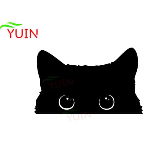 The Poor Cat Is Peeping Big Eyes Animal Car Sticker Fashion PVC Body Window Decoration Cover Scratch Decals Waterproof Stickers