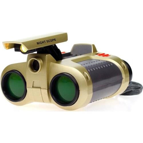 Illuminated Toy Night Vision Binoculars X30 JYW-1226 4 times Playing Cover Camo Double Barrel Puzzle Cartoon Binoculars 2015 New