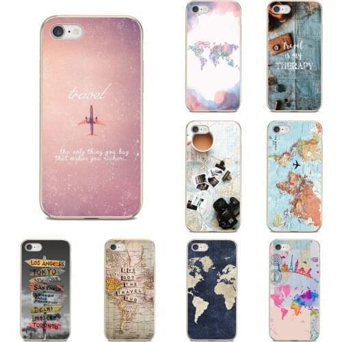 World Map Travel Plans Luxury Ultra Thin Case For ZTE V6 V7 V8 Lite V9 V10 Vita A510 A512 A520 A530 A602 A610 A910 Blade A5 2019