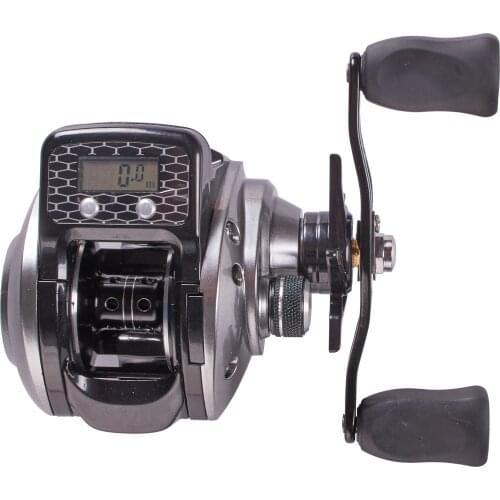 SHB300 baitcasting reel fishing line counter reel 16+1 ball Bearings 6.3:1 gear ratio electronic digital display fishing reel
