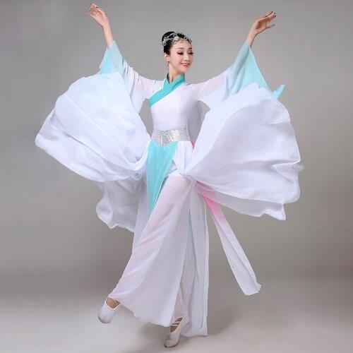 Chinese Hanfu classical dance costume female elegant Chinese wind gauze traditional chinese dance costume