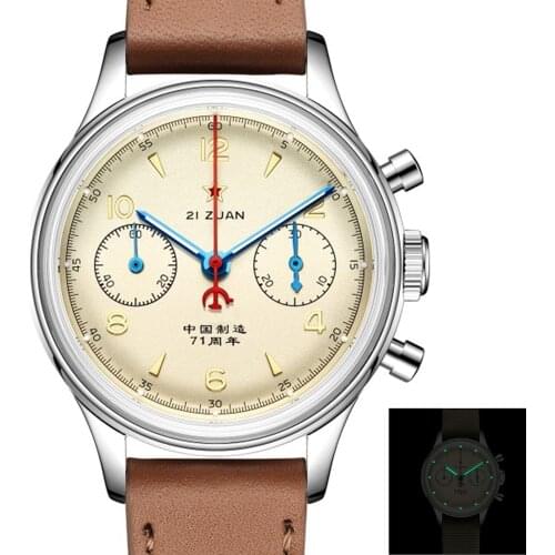 RED STAR Claissic Mens 38mm 40mm 1963 Watch Seagull ST19 Hand Winding Movement Pilot Mechanical Chronograph Wristwatch