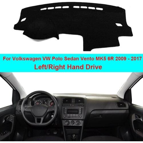 Car Inner Dashboard Cover Dash Mat Carpet Cape Cushion For Volkswagen VW Polo Sedan Vento MK5 6R 2009 -2016 2017 Car Styling