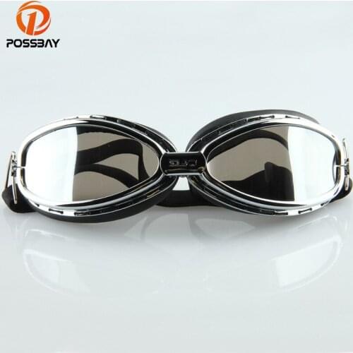 POSSBAY Pilot Cruiser Motorcycle Glasses Bike Riding Goggles Eyewear Protect Glasses Lens UV-Protection Cafe Racer