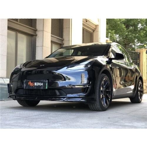 Suitable for Apply Tesla Modely Appearance Surround Modified Carbon Fiber Shovel p Version Tail Movement Front Lip
